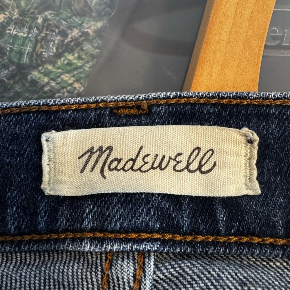 Madewell The Mom Jean High Waisted Dark Blue Jeans Sz 26P - Picture 9 of 10
